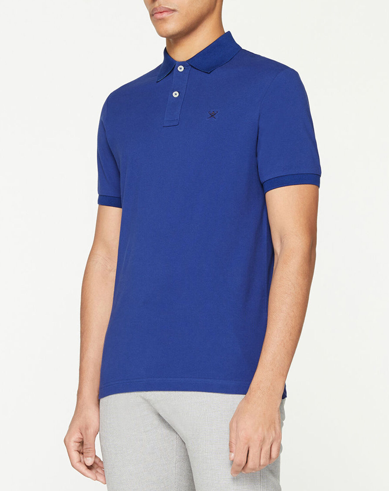 Hackett London Polo Slim Fit uni bleu