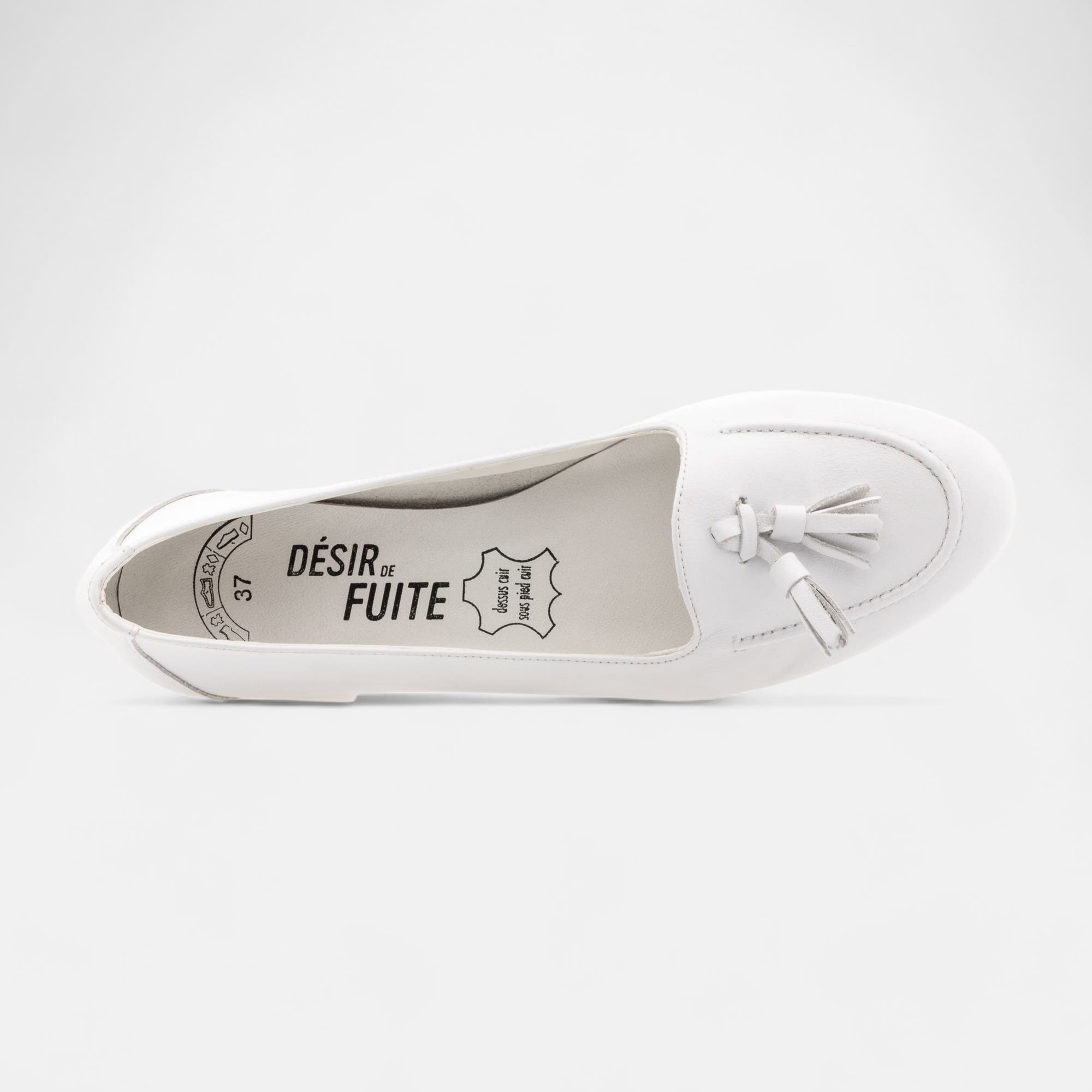 Mocassins Femme en cuir blanc