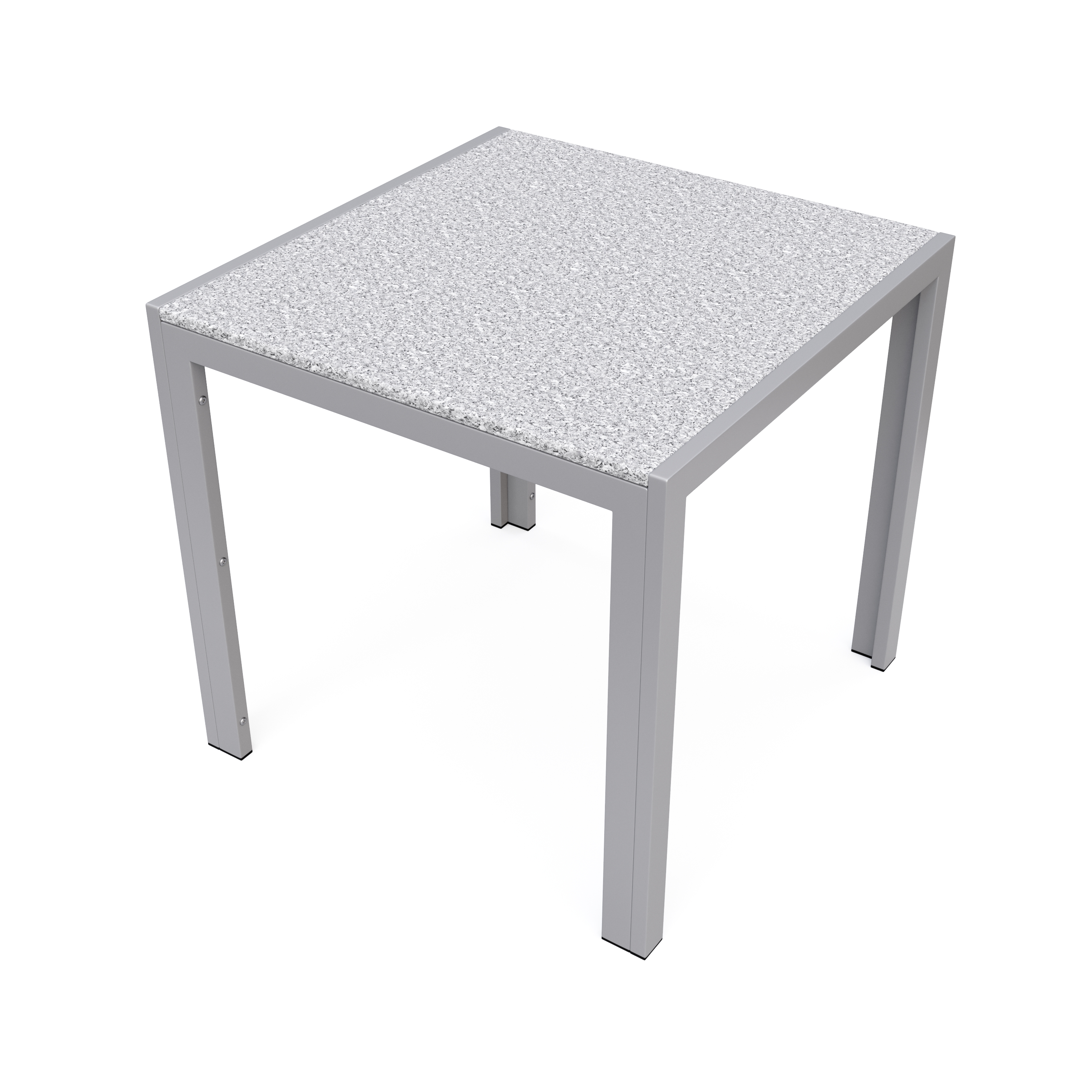 Granittisch 80 x 80 x 75 cm grau