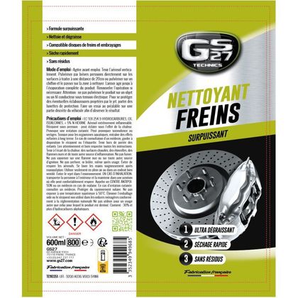 Nettoyant frein GS27 - Surpuissant Universel