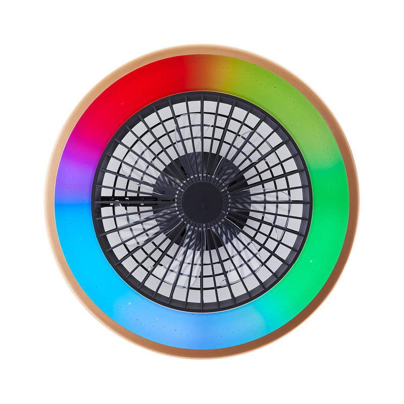 SLIMLINE PLAFONDVENTILATOR & RGB LICHT ZWART/GOUD