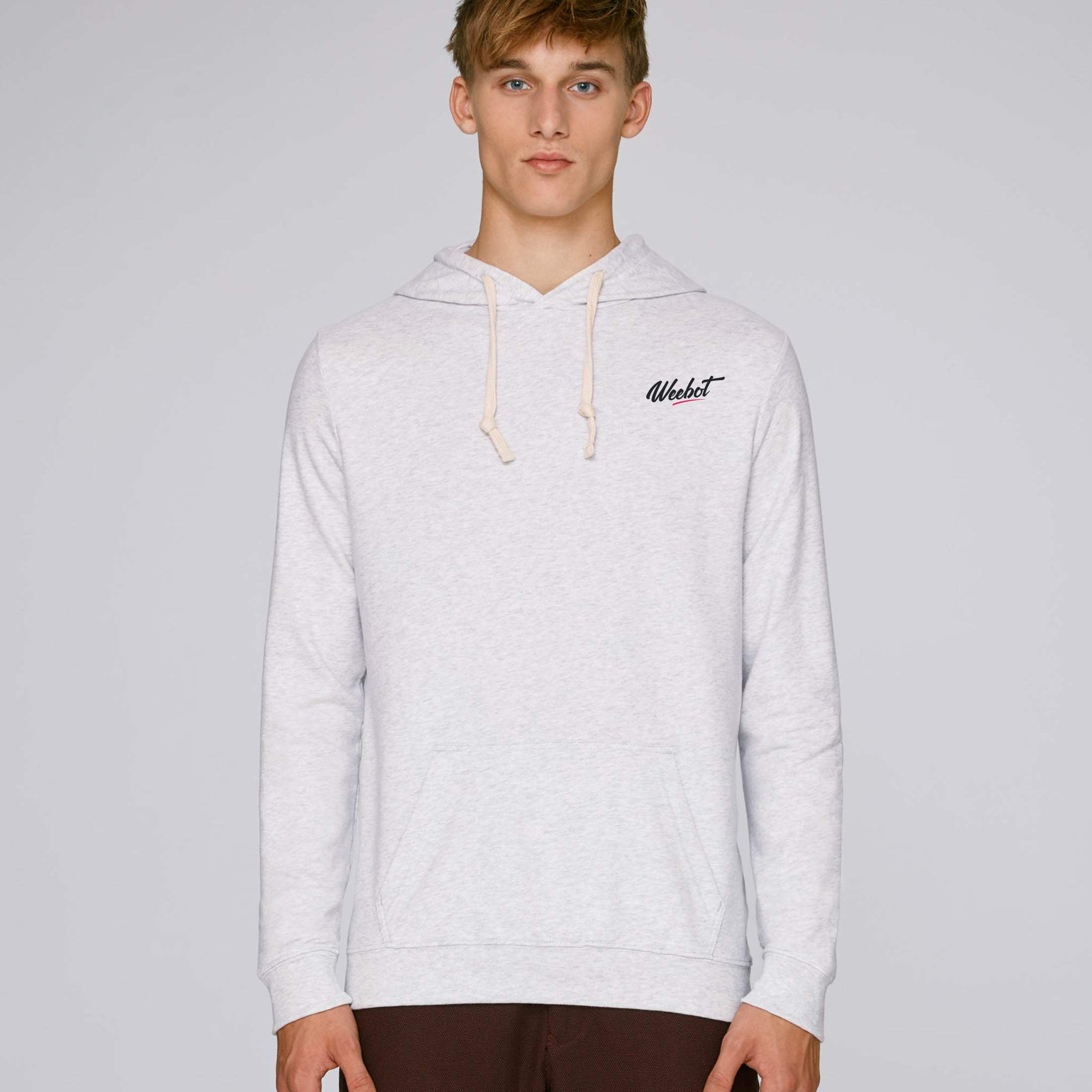 Sweat-Shirt à  Capuche Weebot SUEDE Blanc Logo