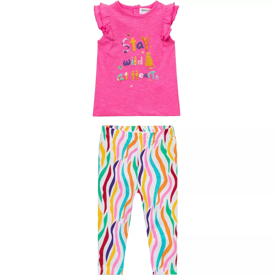 MINOTI T-Shirt und Leggings im Set Rosa