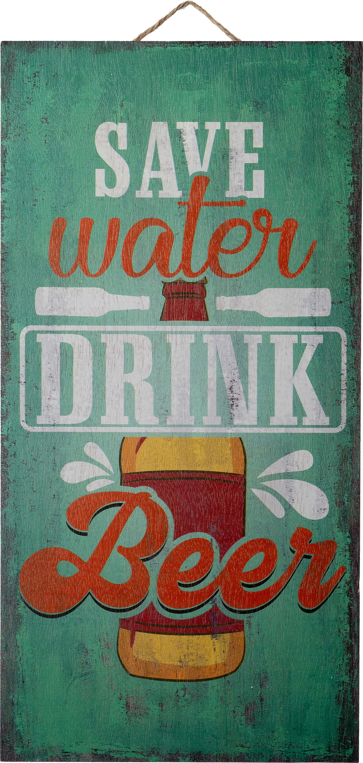 Intratuin tuin wandbord Bier groen 20 x 40 cm