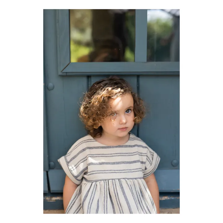 1+ in the family Robe Manches Courtes Rayée Josephine | Bleu