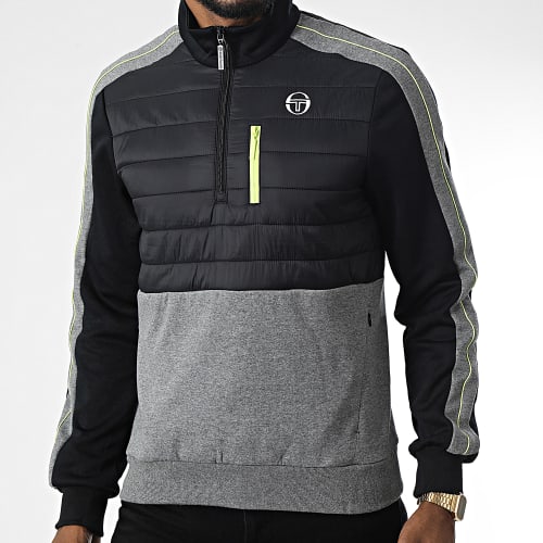 Veste Zippée Capuche Innesto 39771 Noir Gris Anthracite