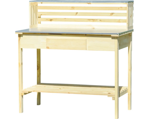 dobar XXL plantentafel met lade 117 x 62 x 124 cm grenen