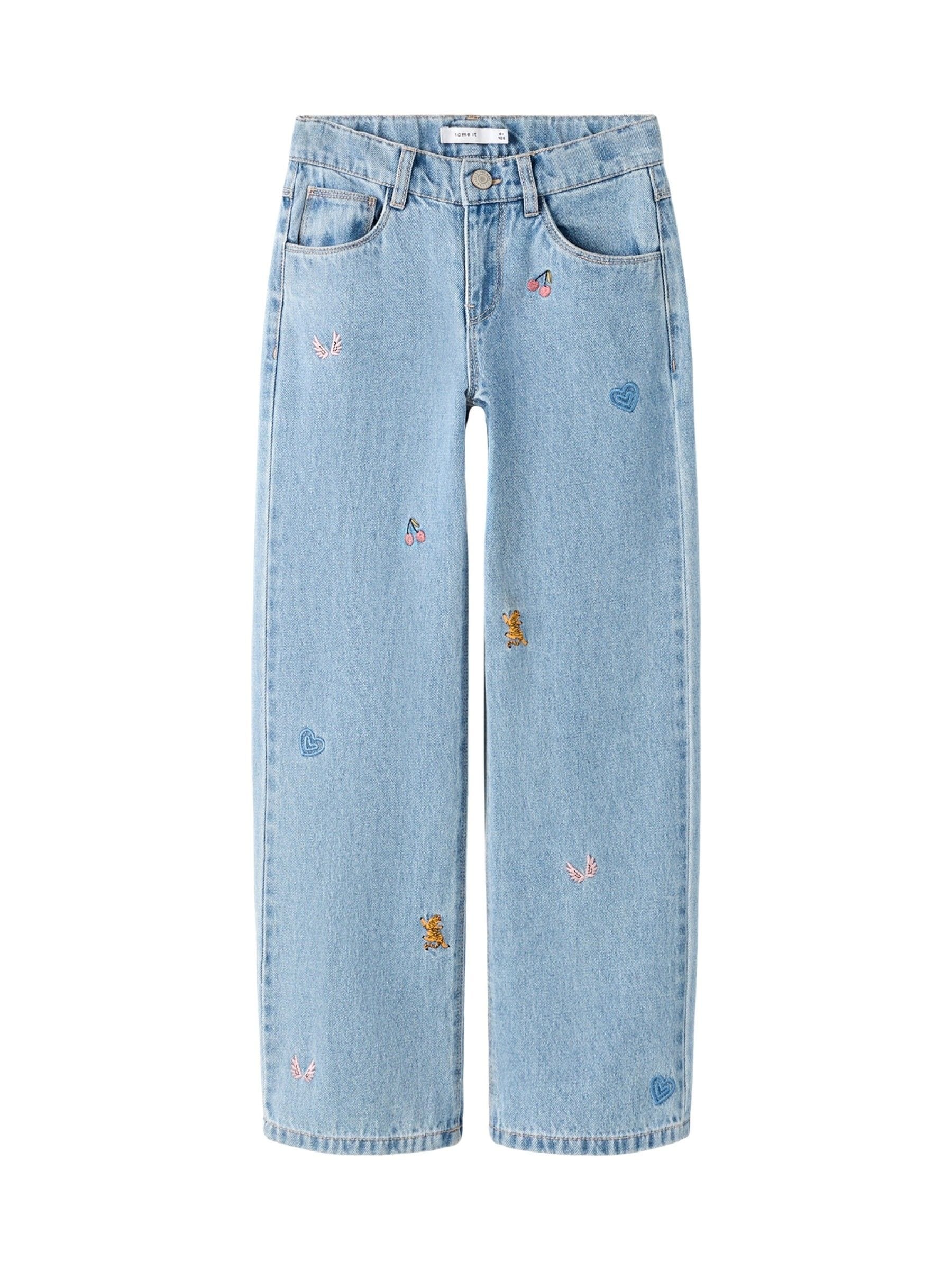 Name It Embroided Wide Leg Jeans