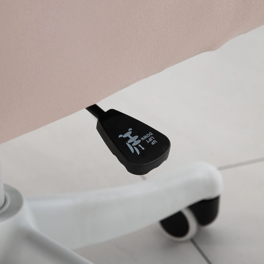 Vinsetto Drehstuhl inkl. Lendenkissen mit Vibrationsmassage rosa
