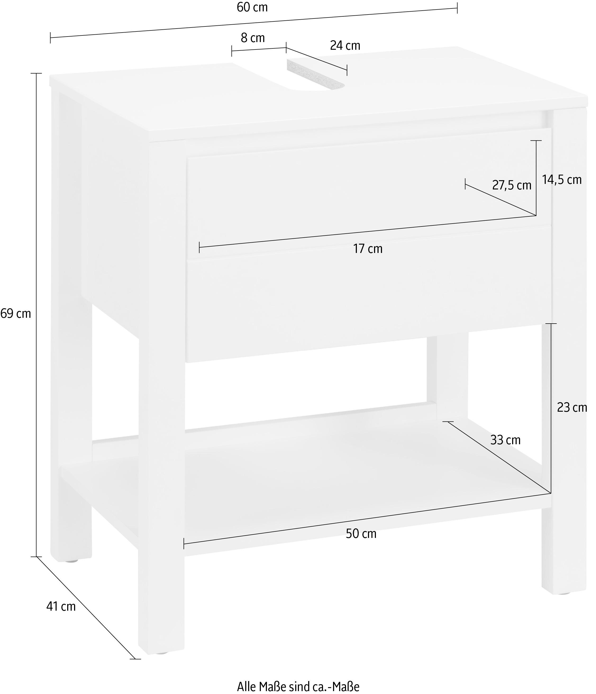 Home affaire Waschbeckenunterschrank »Kaika« Breite 60 cm