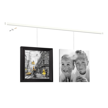 Artiteq Click Rail schilderij ophangsysteem compleet 2 meter wit crème RAL 9010
