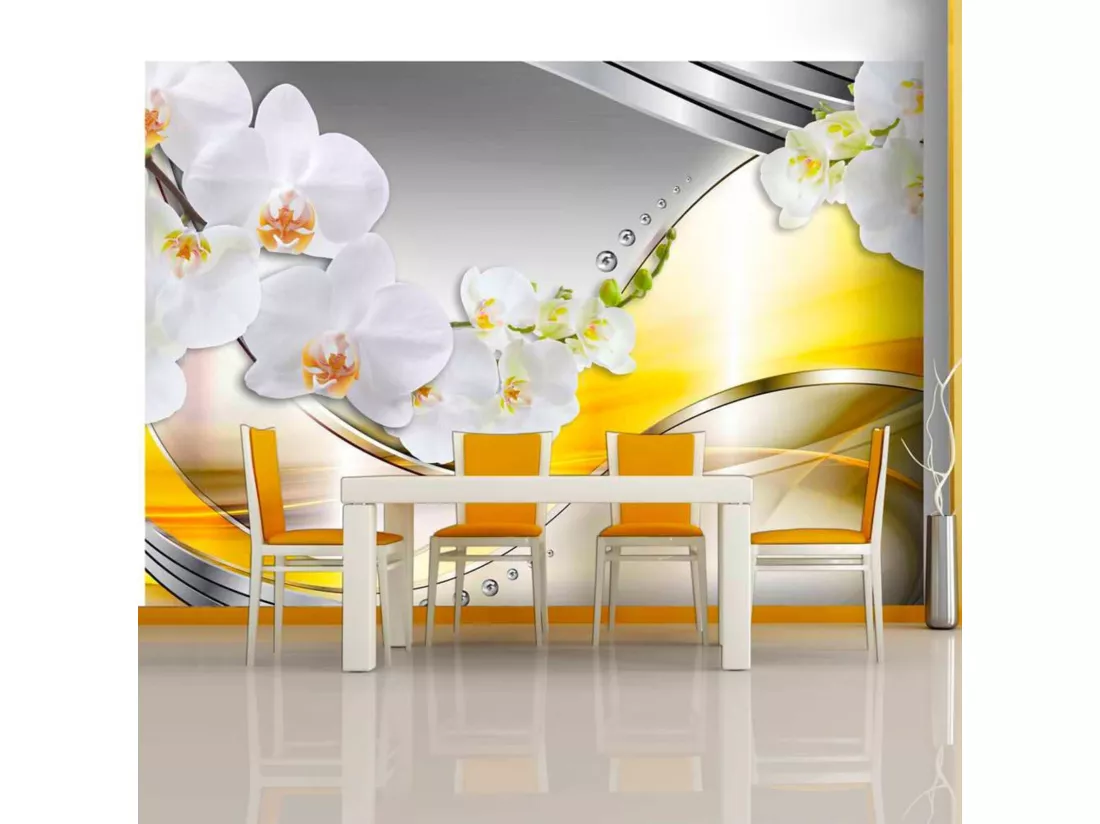 Papier peint voyage jaune - 400 x 280 cm