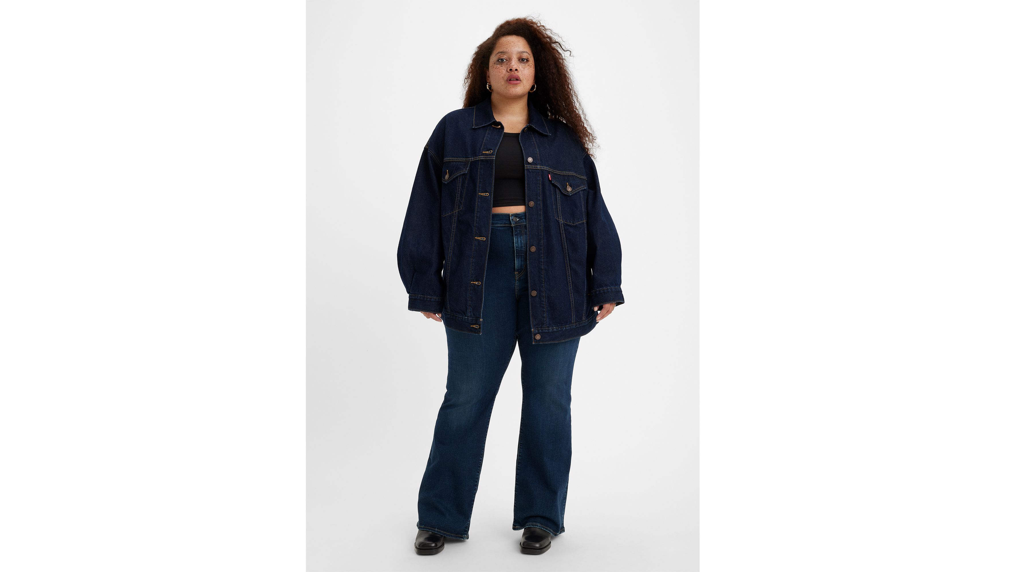 Jean évasé 726™ à taille haute (grandes tailles) - Dark Indigo Worn In - Bleu