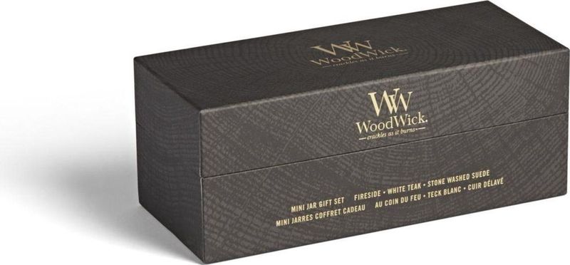 WoodWick Hourglass Geurkaars Deluxe Giftset - 3 Mini - Woody