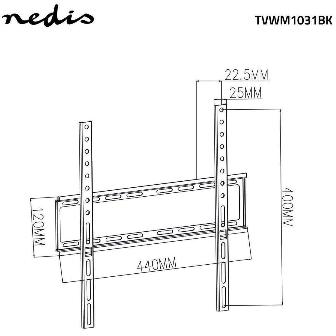 Nedis TVWM1031BK wandsteun voor flatscreen 23 - 55 inch