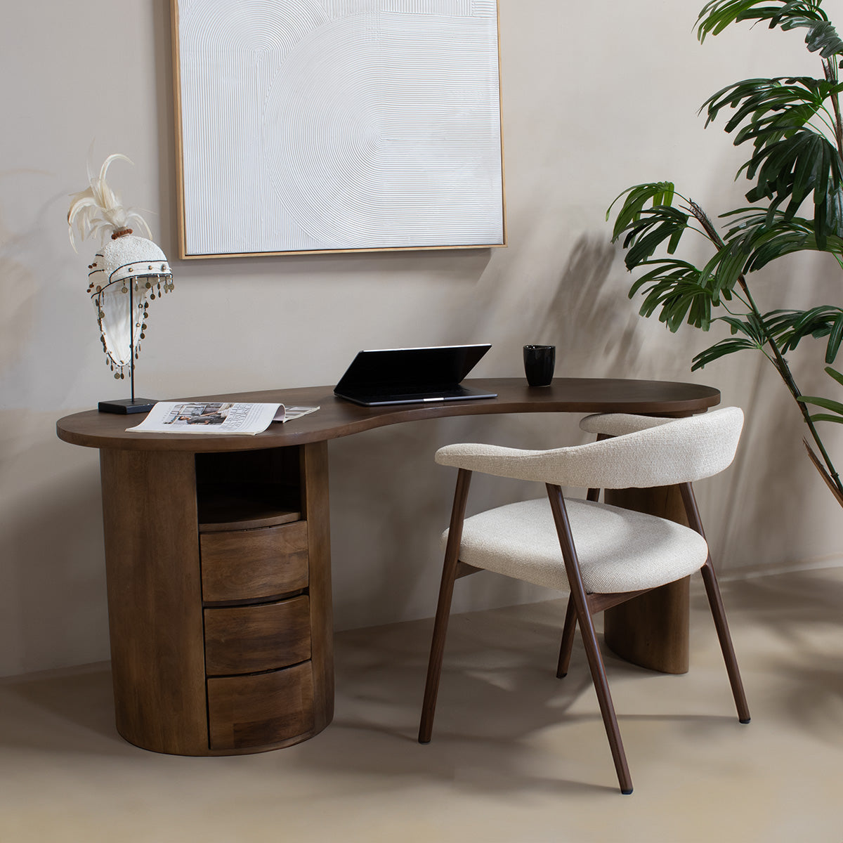 Giga Meubel - Bureau Donkerbruin - 160cm - Kaptafel - Livigno