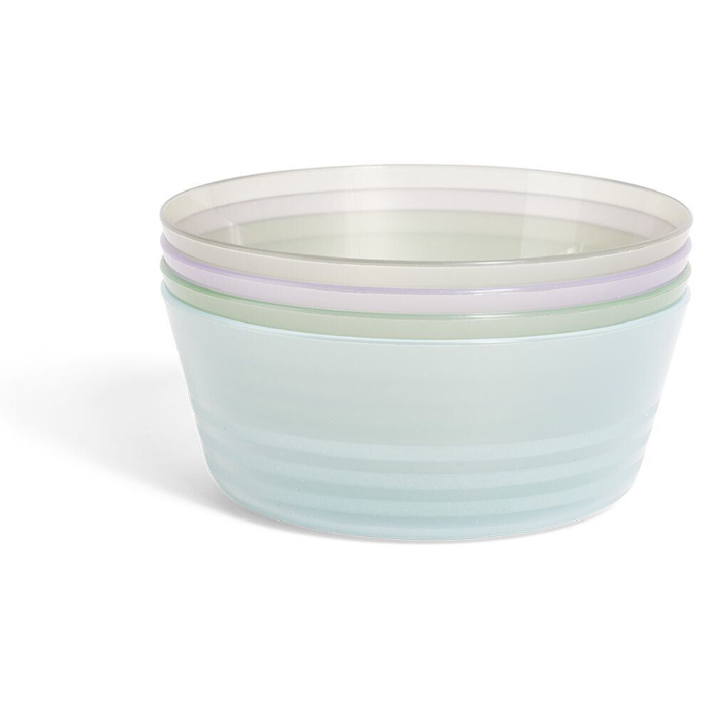 Lot de 4 bols pour enfant en plastique coloré Ø12xH.4,5cm