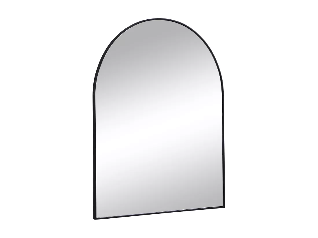 Miroir arche en métal - L.65 x H.80 cm - Noir - MAILEN