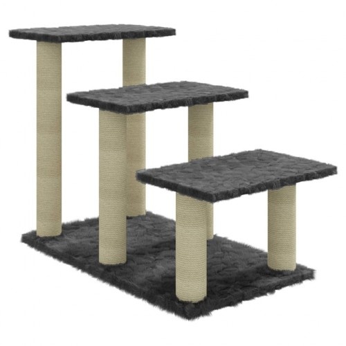 arranhador para gatos em formato de escada cinza Vidaxl