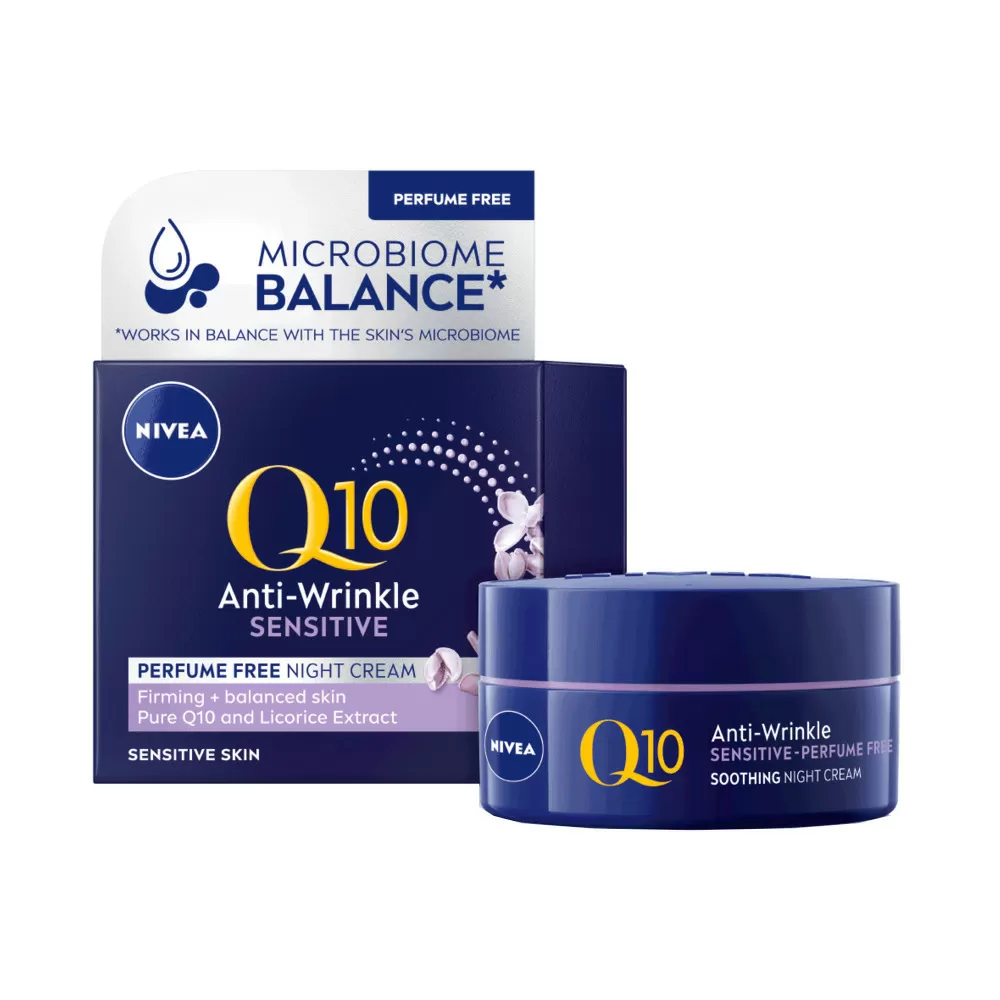 Nivea Q10 Sensitive Anti-Wrinkle Night Cream - 50 ml.