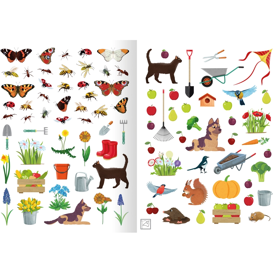 arsEdition Erstes Stickern – Im Garten