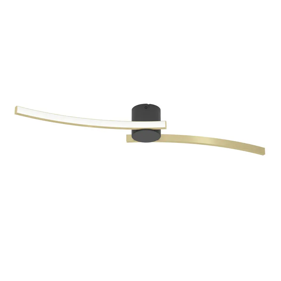 EGLO Aieta Plafonnière - LED - Kunststof - Zwart/Goud