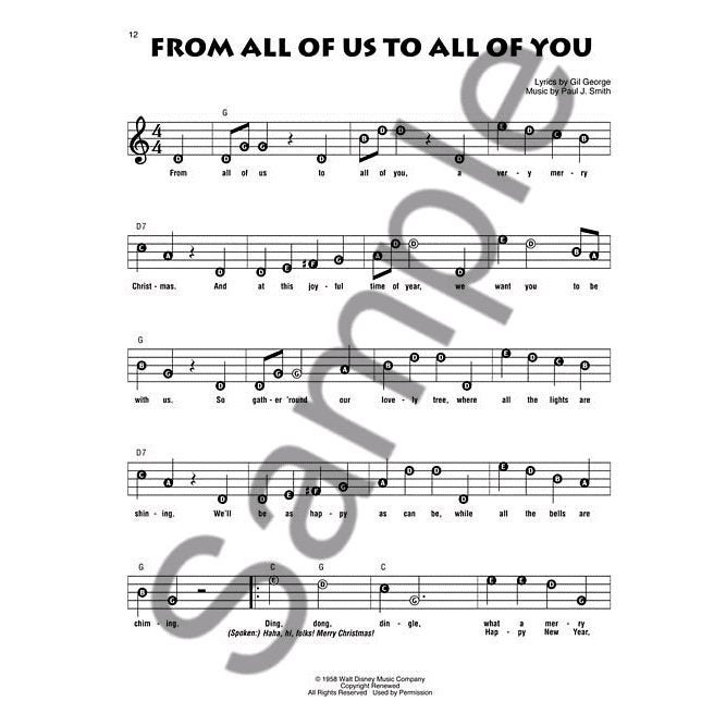 Hal Leonard - Christmas With Disney voor blokfluit