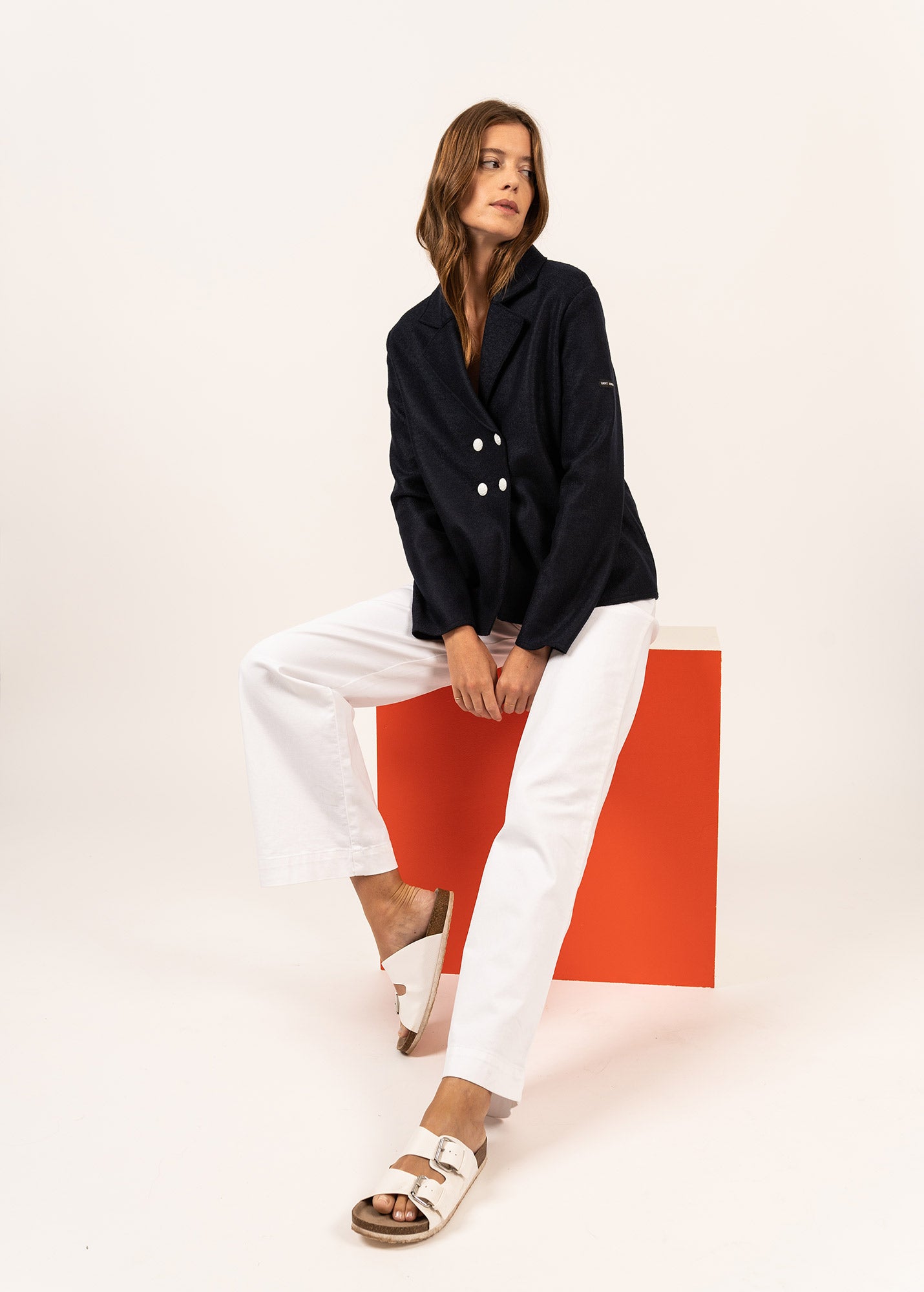 Veste en laine bouillie Cabourg
