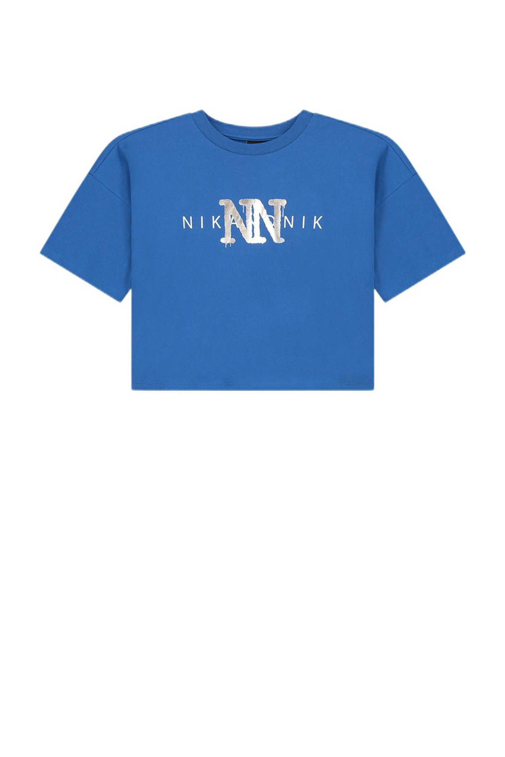 NIK&NIK T-shirt Spray met logo helderblauw