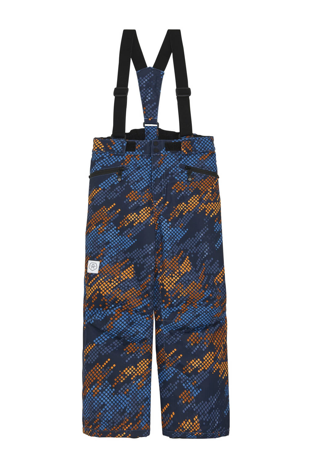 Color Kids skibroek blauw/oranje/bruin
