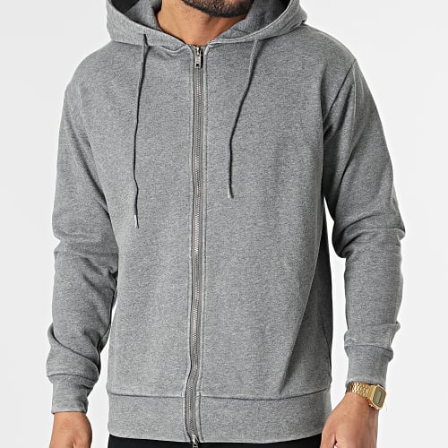 Sweat Zippé Capuche M22624PSW Gris Chiné