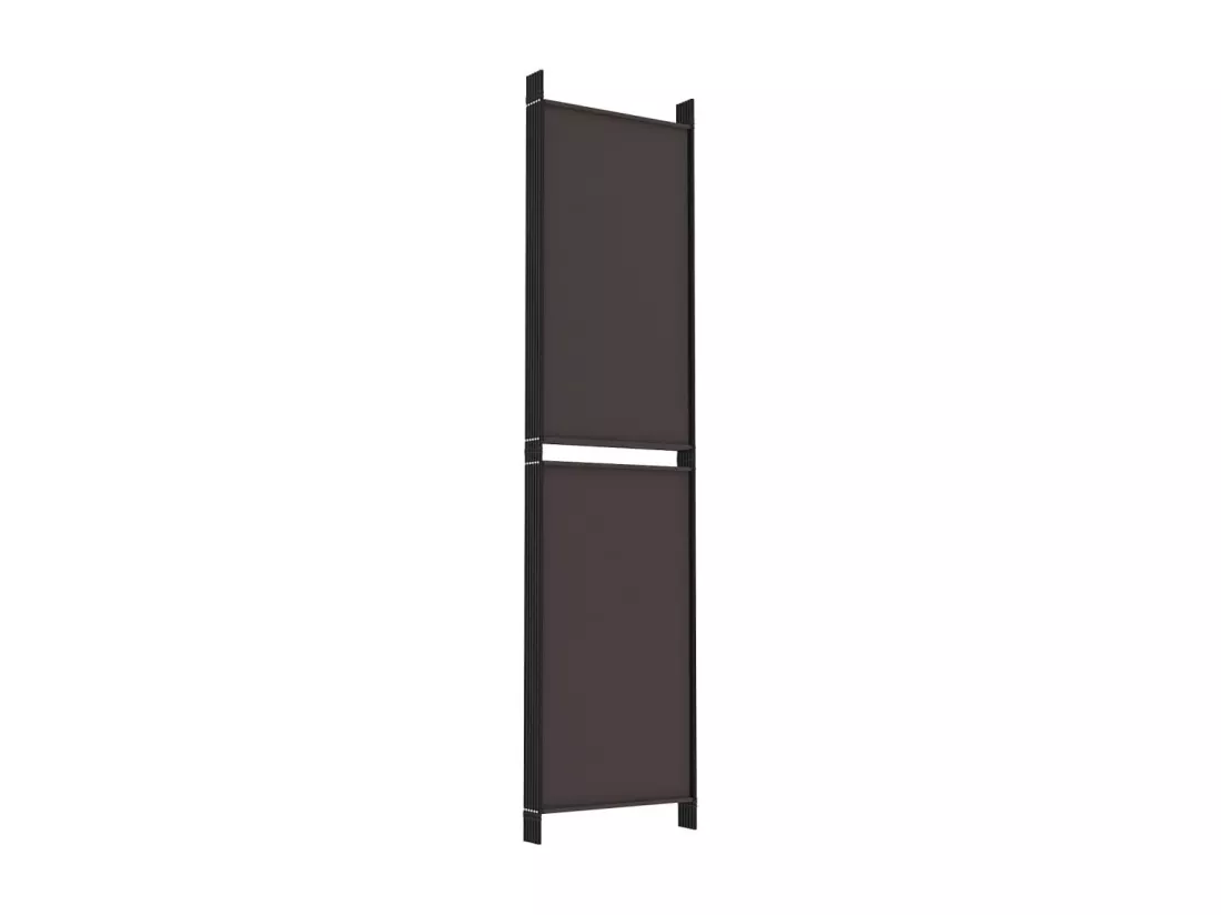 Cloison de séparation 5 panneaux Marron 250x200 cm Tissu