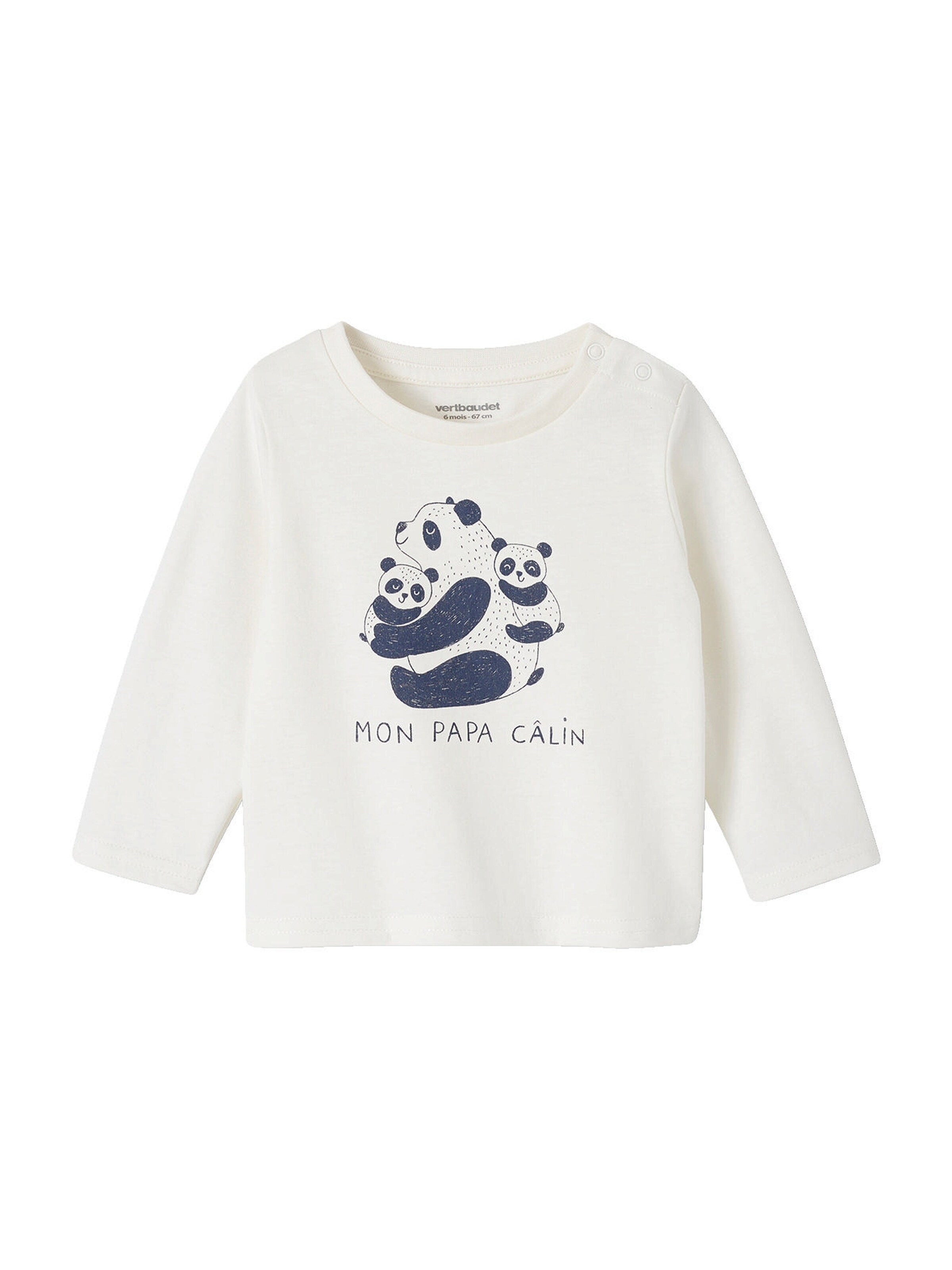 Vertbaudet 2er-Pack Baby Shirts BASICS wollweiß