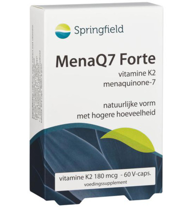 Springfield MenaQ7 Forte vitamine K2 180 mcg (60 vega capsules)