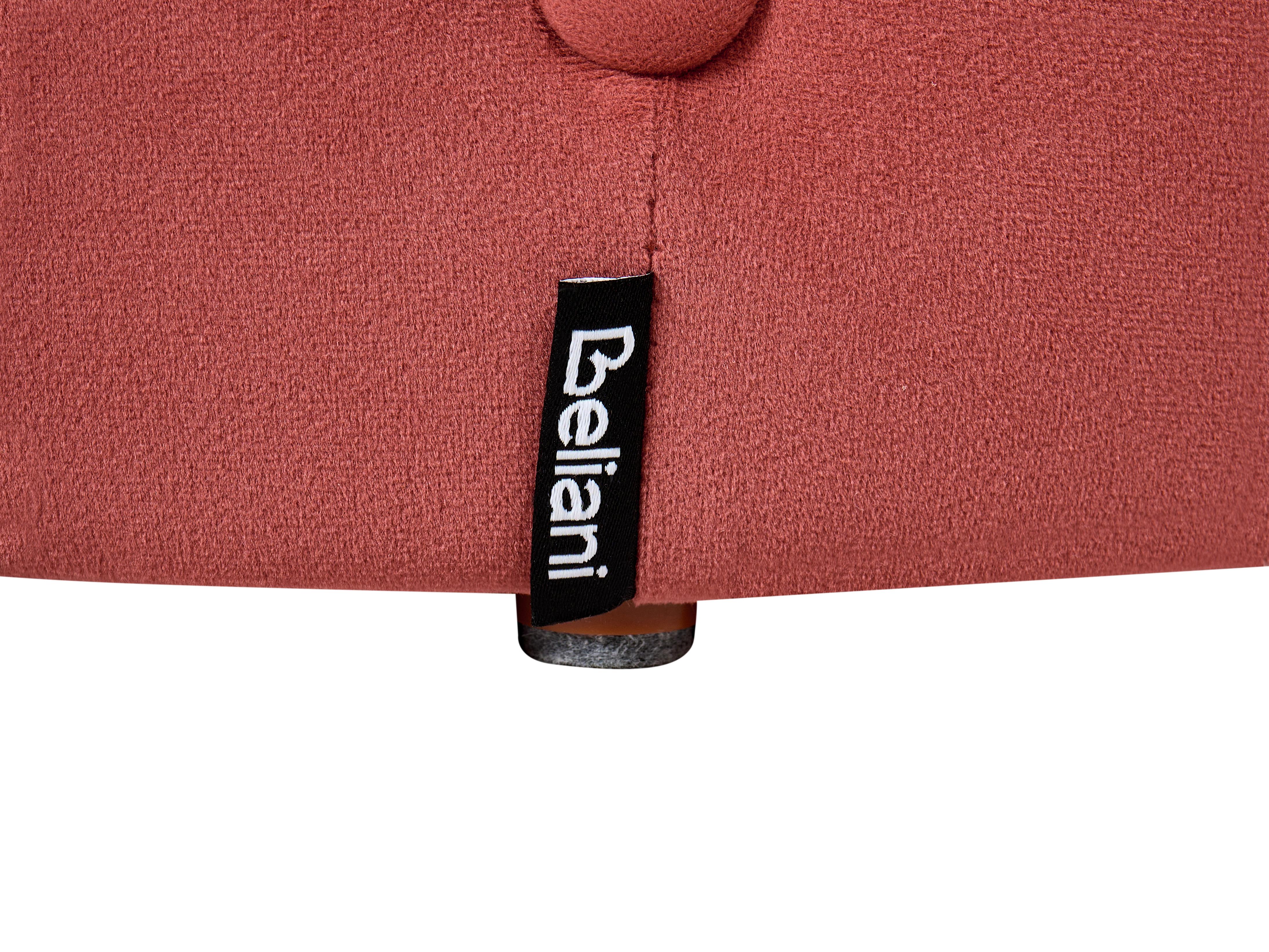 Poef COROLLA Fluweel Koraalrood