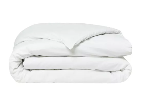 Housse de couette lisse 100% coton, qualité 144 fils. Blanc 150x220cm