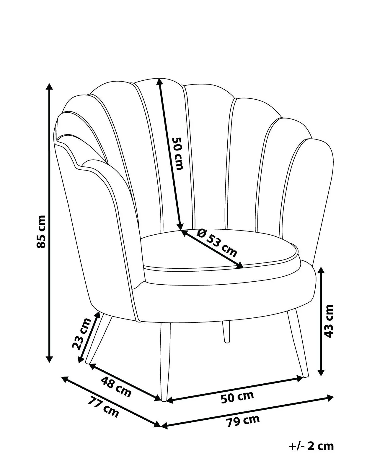 Fauteuil LOVIKKA Fluweel Mosterdgeel