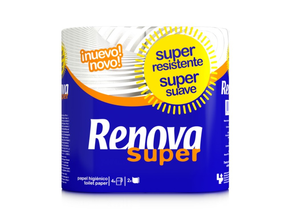 PAPEL HIGIENICO RENOVA SUPER 4R