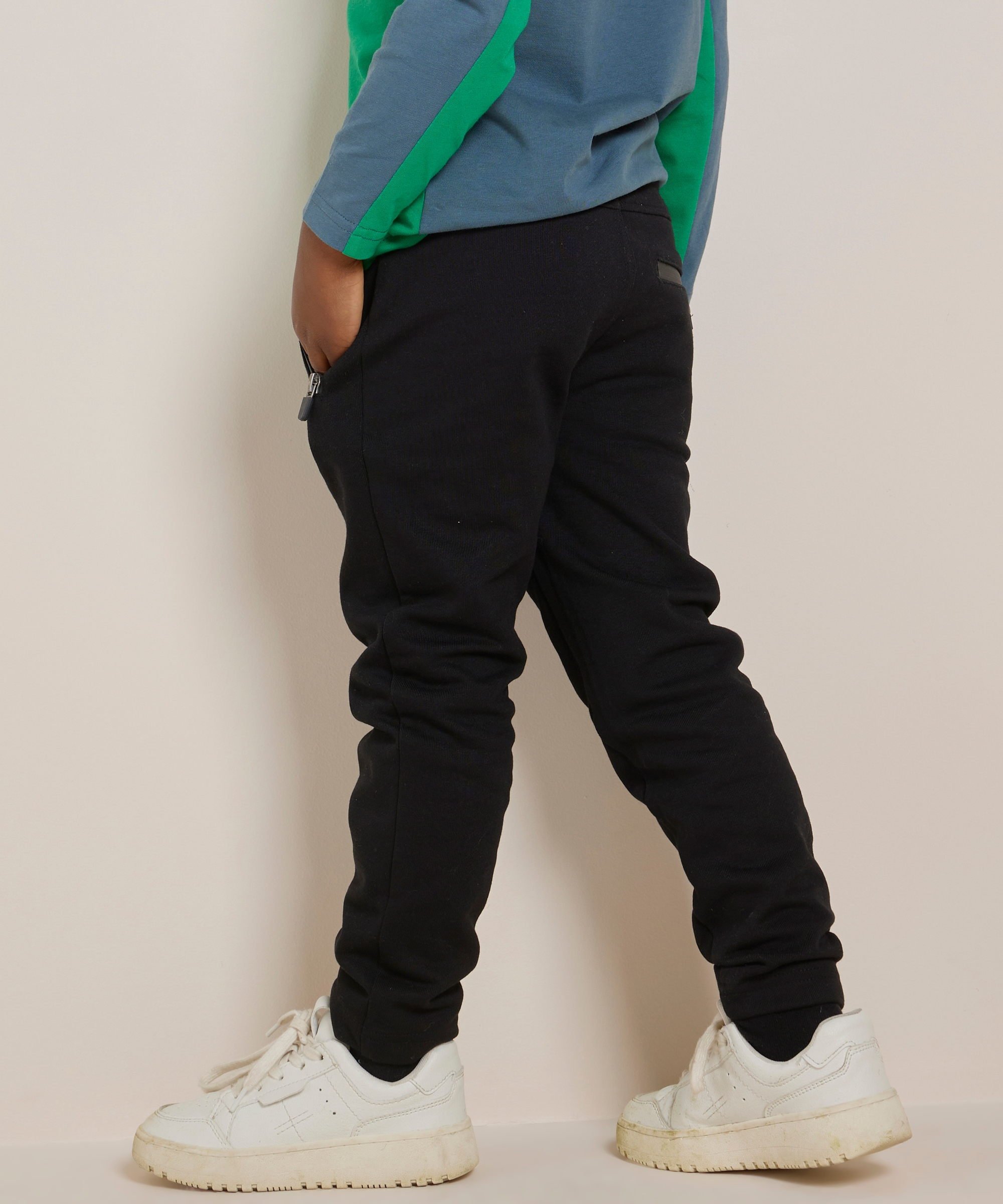 basic jogging broek met ritsen