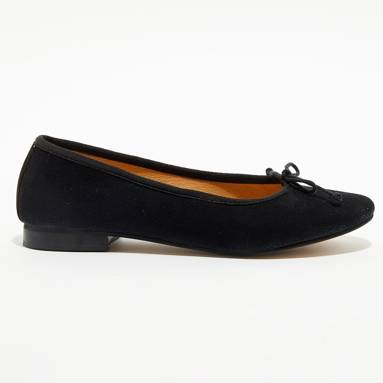 Quartier Latin Ballerines en Velours de Cuir Jeanne noires