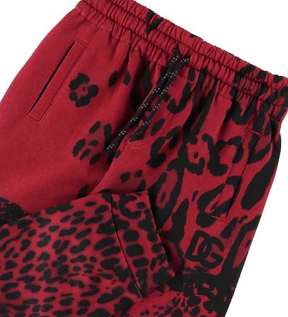 Dolce & Gabbana Jogginghosen - Tiere - Rot Leo