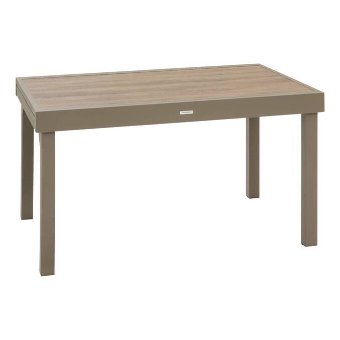 Table de jardin extensible rectangulaire PIAZZA Truffe / Café