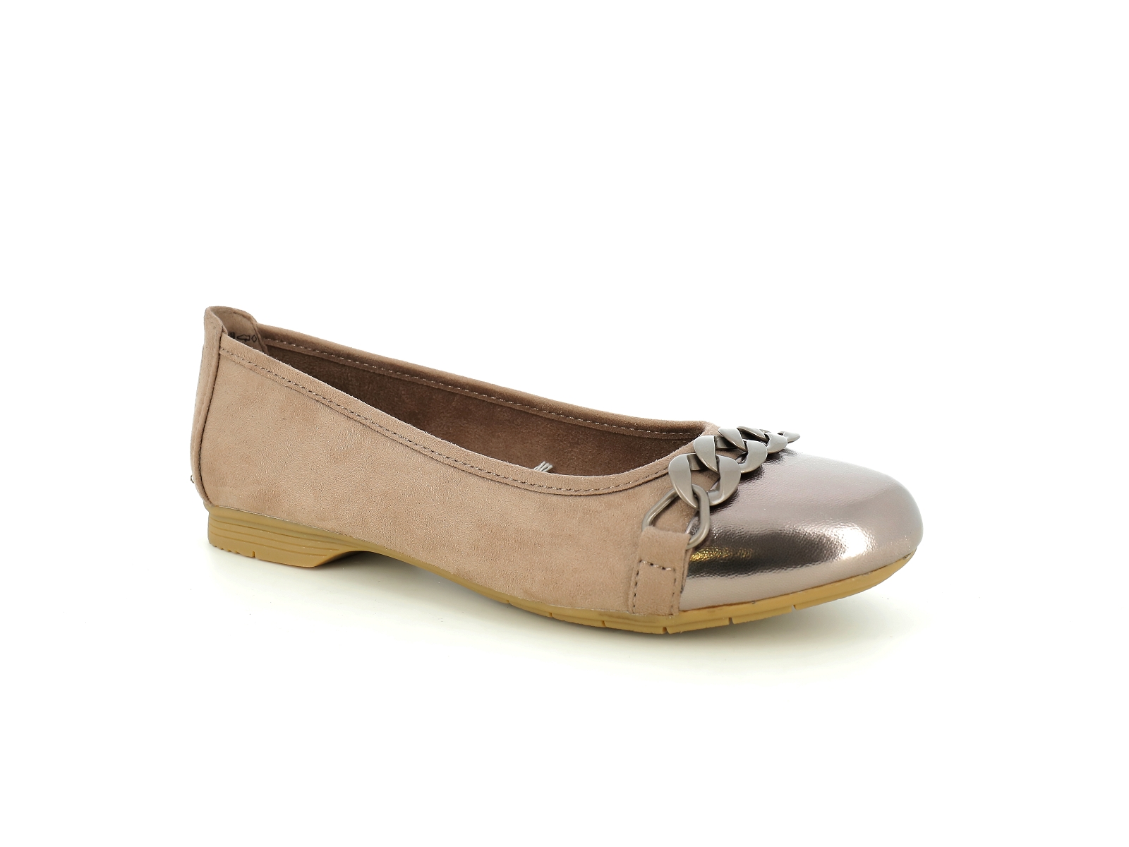 Jana  shoes-22165 Matières combinées Taupe