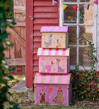 Rice Opbevaringskurve - Raffia - 3 stk. - Pink Party Animal