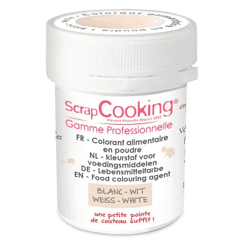 Colorant alimentaire en poudre 5 g - blanc Scrapcooking