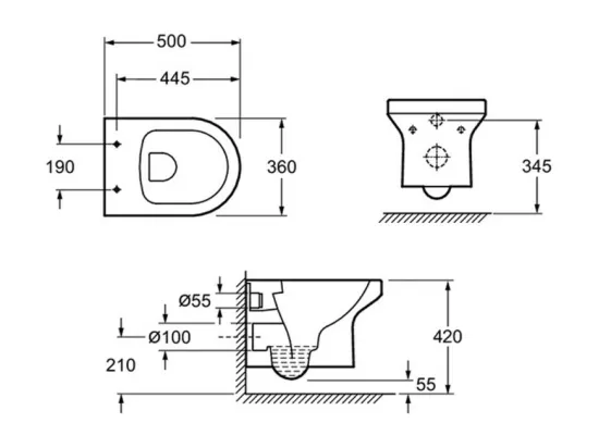 Pack WC suspendu sans bride Jacob Delafon Elite abattant + Bâti support Grohe RapidSL + plaque chromé + accessoires carrés