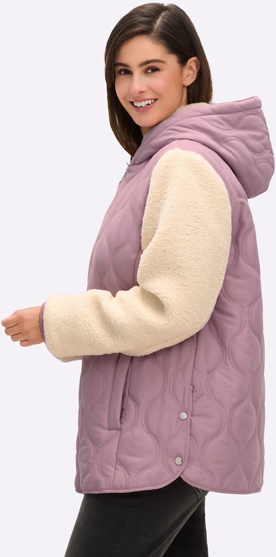 Sheego Steppjacke mit Kapuze
