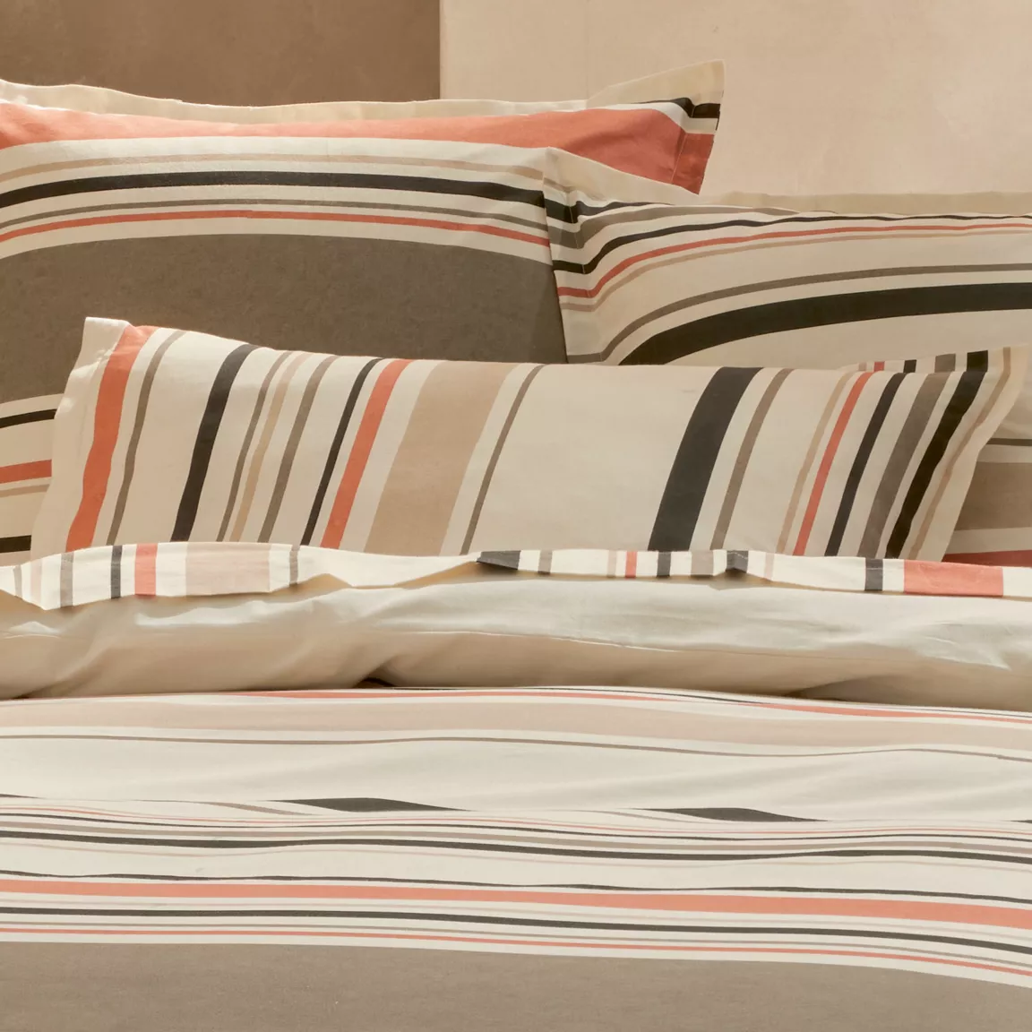 Housse de couette coton lavé (280 x 240 cm) Hugo Corail