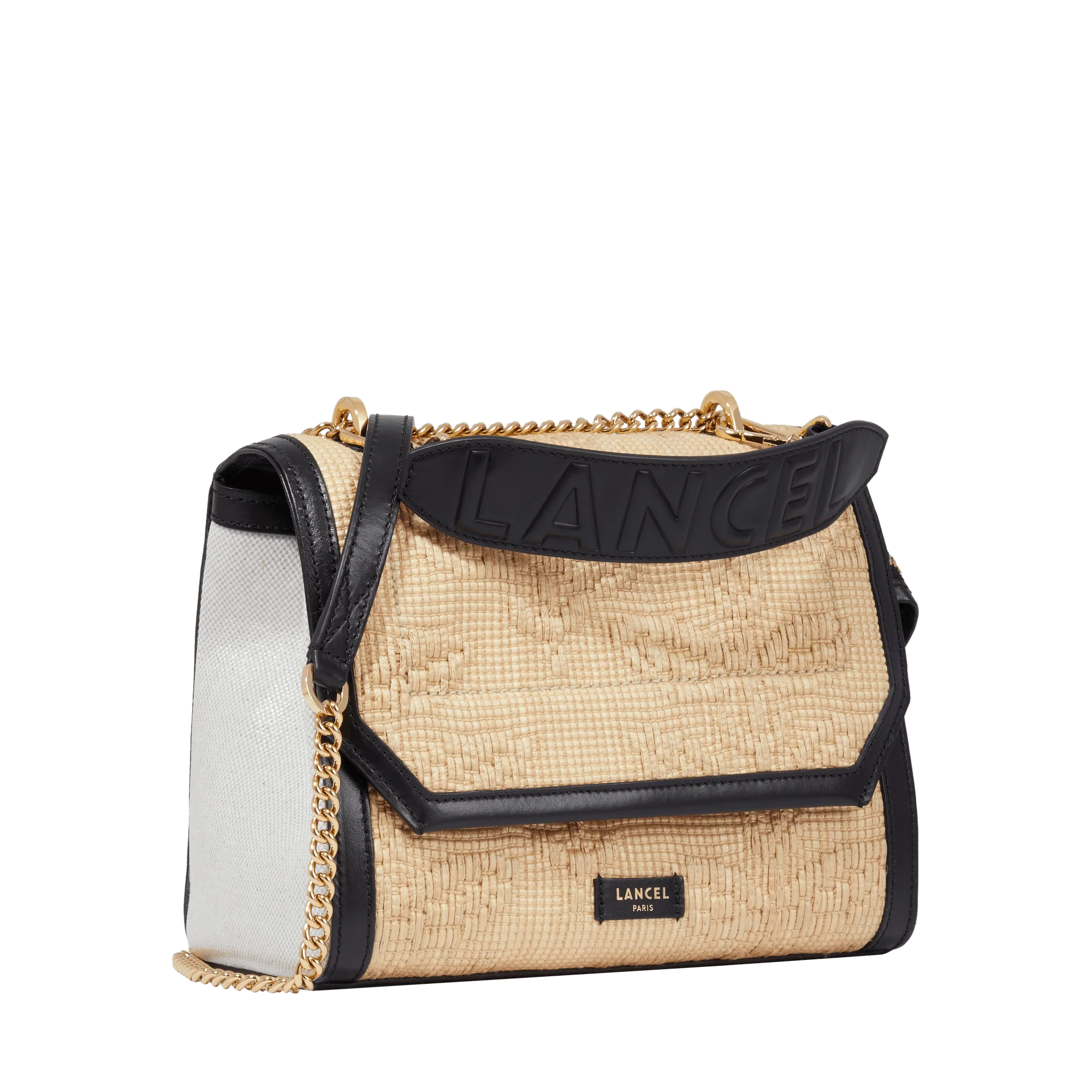 M flap bag Ninon de Lancel-Naturel/Noir