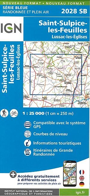 IGN - 2028 SB ST SULPICE LES FEUILLES 1 25 000
